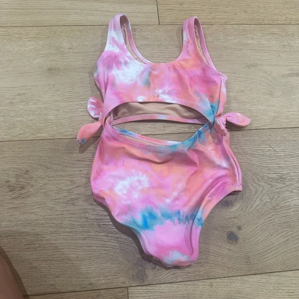 Crewcuts Girls' tie-dye one-piece swimsuit 4/5Y